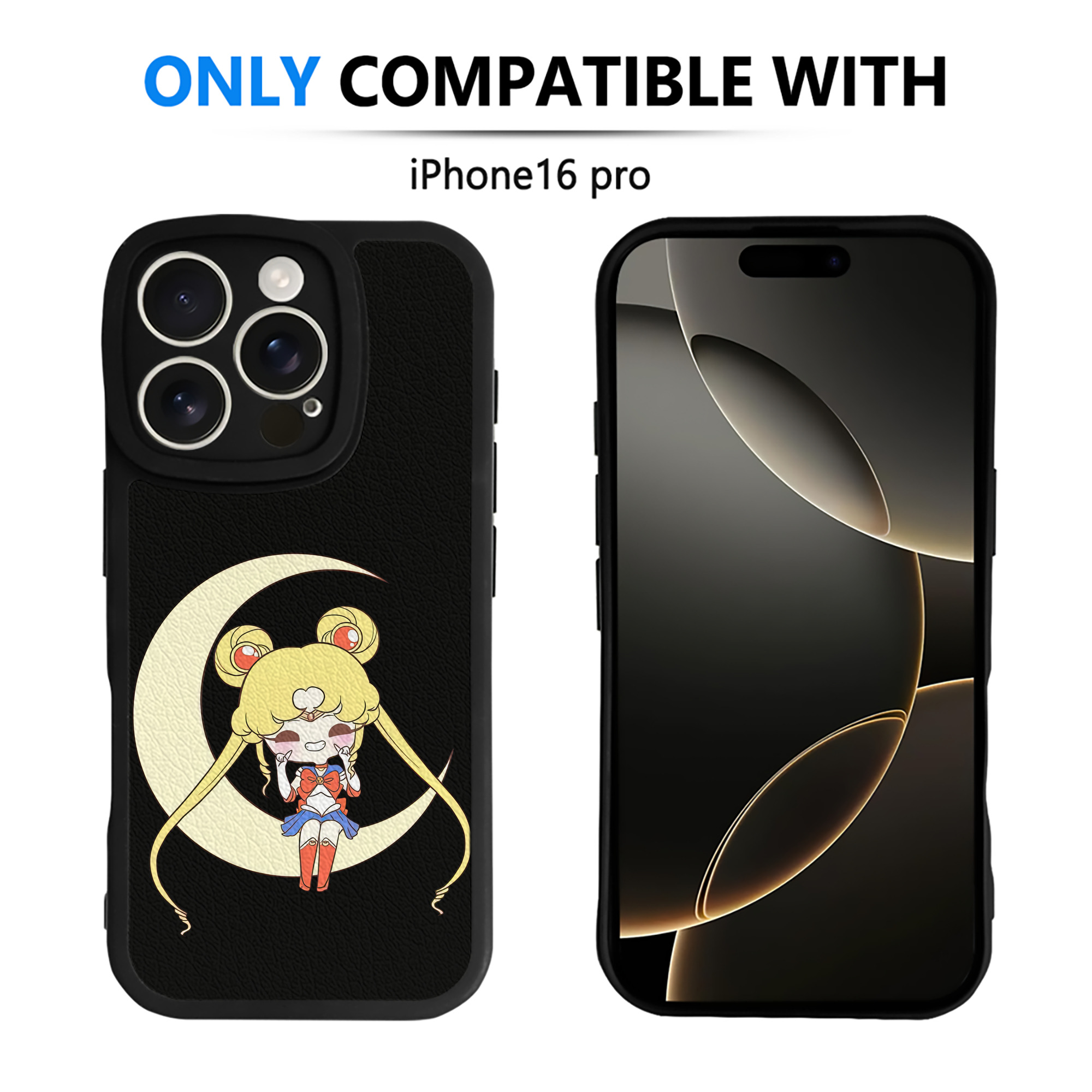 （画像用） 美少女戦士セーラームーン 月野 うさぎ つきの うさぎ Sailor Moon Tsukino Usagi 【iPhone 16シリーズ対応】シリコンスマホケース（レザー調） 材質：シリコン